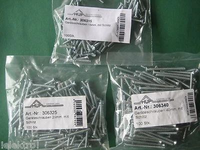 HUP Geräteschrauben Hohlwand UP Dosen Schrauben Montageschrauben 15 25 40mm wählbar