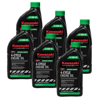 6PK Genuine OEM Kawasaki 10W40 Motor Oil Quart 4-Cycle K-Tech 99969-6296 - Image 1 of 4