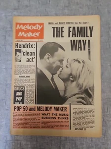 Melody Maker April 8th 1967 Jimi Hendrix Frank Sinatra Cover  - Imagen 1 de 4