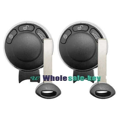 2 For 2007 2008 2009 2010 2011 2012 2013 2014 Mini Cooper Remote Key Fob - Image 1 of 2