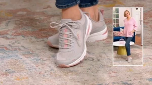 NIB Ryka 11 Wide Lace-Up Walking Sneakers - Brave - Taupe Pink QVC 5399-Q - Picture 1 of 4