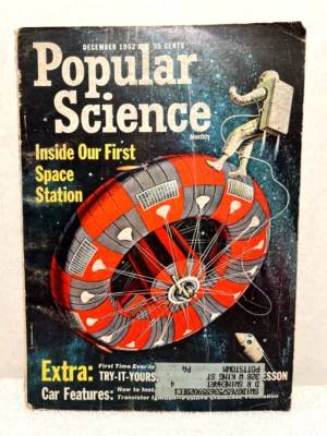 DEC 1962 POPULAR SCIENCE MAGAZINE Space Station Inventions Boats Cars Vtg Ads — 第 1/4 张图片