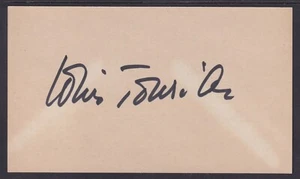 Louis Jourdan, French film and television actor, signed 3½ x 6 card, JSA Cert - Picture 1 of 3