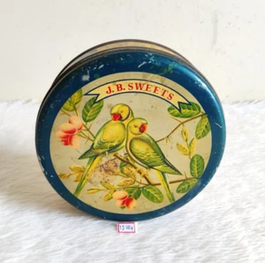 Vintage Parrot Graphics JB Sweet Confectionery Litho Tin Box Decorative TI724 - Picture 1 of 7