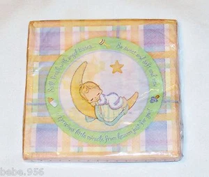NEW~PRECIOUS MOMENTS~ 16 LUNCH NAPKINS HALLMARK  BABY SHOWER PARTY SUPPLIES   - Picture 1 of 1