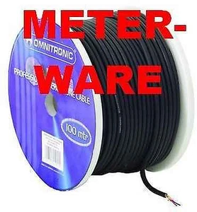 1,90€/m OMNITRONIC Studio-Mikrofonkabel Meterware SCHWARZ 2x 0,22 qmm Mikrokabel - Picture 1 of 4