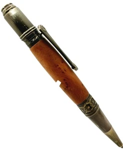 Ballpoint Pen* Proz X Art Deco * Rose Myrtle timber *Antique Bronze polish trims - Picture 1 of 11