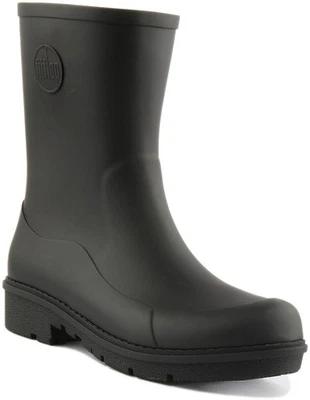 FITFLOP Wonderwelly sin Cierres Corto Lluvia Mujer Botas en Negro Ru 3-8 - Imagen 1 de 4