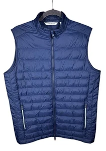 Peter Millar S All Course Vest Navy Blue Lightweight Quilted Puffer Zip $275 - Picture 1 of 8