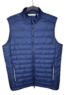 Peter Millar S All Course Vest Navy Blue Lightweight Quilted Puffer Zip $275 - Image 1 of 4