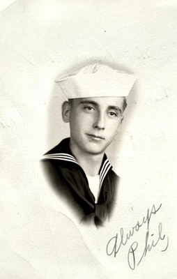 Handsome Sailor Portrait VINTAGE Photo 1940s Gay Interest Gorgeous Man Id’d - Image 1 of 3