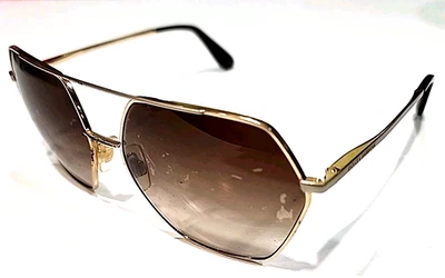 Dolce & Gabbana DG2157 1297/13 Gold Hex Brown Sunglasses 59-15 140 - Image 1 of 4