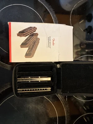 Set of 3 - Fender Blues DeVille Harmonica in Keys G, & A - With Case No C - Image 1 of 4