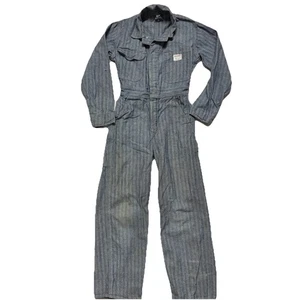 Vintage Big Mac Penneys Coveralls 50s 60s Workwear Overalls Youth Kids 12 Grunge - Picture 1 of 16