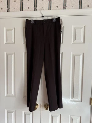 NWT Ralph Lauren LRL Dark Brown Wool Stretch Dress Pants Slacks Women’s Size 10 - Image 1 of 4