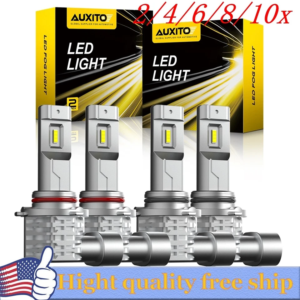 4/8X AUXITO 90069005 LED HighLow Beam Headlight Bulb KIT Combo 400W 6500K Bright - Image 1 of 1
