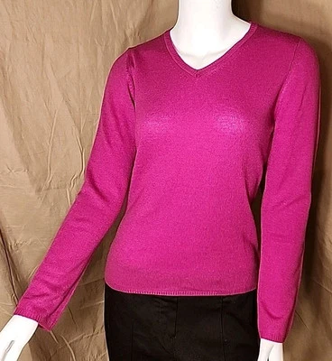 Peck & Peck кашемир женщин розовый v-образным вырезом длинным рукавом свитер размер маленький - Изображение 1 из 4
