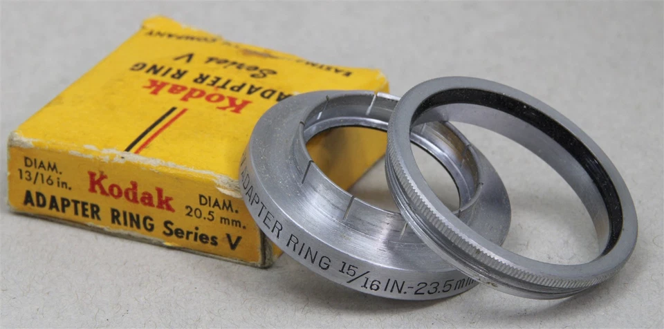 Soporte/adaptador de filtro KODAK de 20,5 mm 13/16" deslizable/sobre serie V 5 con anillo Foto 1 de 1