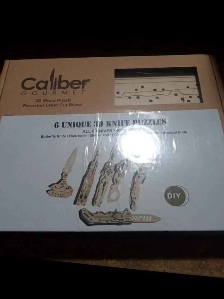 Juego de rompecabezas de cuchillos de madera gourmet de nuevo calibre CBG-PZ-03K Foto 1 de 1