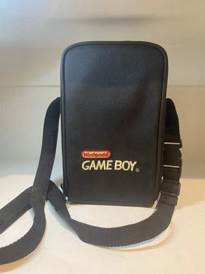 老式官方任天堂 Gameboy 手提箱旅行包黑色带插入 — 第 1/4 张图片