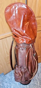 VTG Wilson Staff Model G Leather Golf Staff Bag w/ Rain Hood 6-Way 10" Diameter - Picture 1 of 15