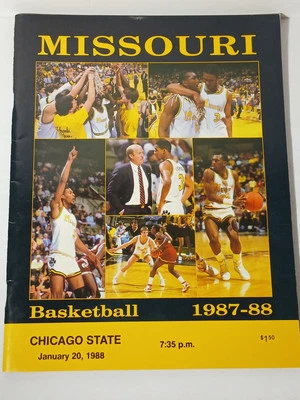 1987 1988 Old Vintage Missouri Tigers vs Chicago State NCAA Basketball Program - Image 1 of 4