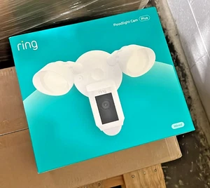 Ring Floodlight Cam Wired Plus Outdoor Wired Full HD Surveillance Camera - White - Picture 1 of 5