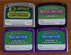 LeapFrog iQuest Cartridges Educational Games StarterPack, Science,Social Studies - Picture 1 of 4
