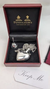 PENHALIGON'S 925 Sterling Silver PERFUME BOTTLE Scent Necklace Original Box - Picture 1 of 6