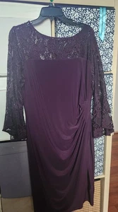 Lauren By Ralph Lauren Partykleid Größe 16 Beere Lila - Bild 1 von 5