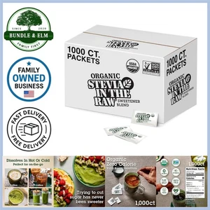 Paquetes de edulcorantes orgánicos de stevia 1000 unidades cero calorías azúcar natural sustituto... - Imagen 1 de 8
