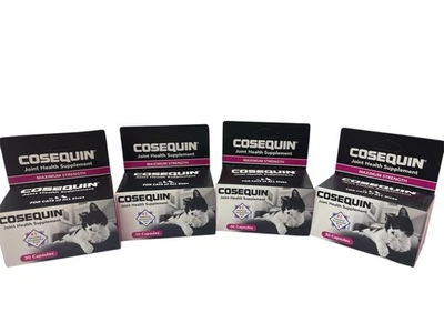 Suplemento de salud articular Cosequin de 4 (30 quilates cada uno) para gatos fuerza máxima EXP 7/29 Foto 1 de 3