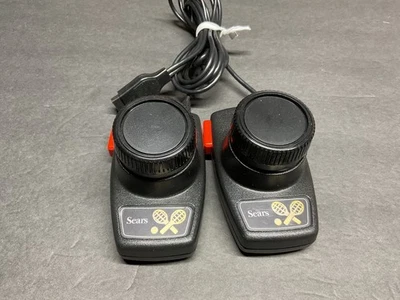 Atari 2600 Sears Brand Pair Of Original  Paddles  Cleaned Tested  Jitter Free - Image 1 of 4
