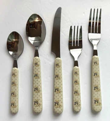 Cubiertos de colección Tienshan Theodore Country Bear de acero inoxidable 78 piezas Foto 1 de 4