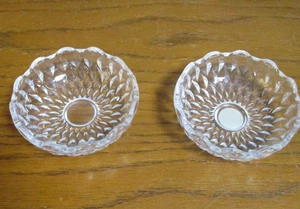 2x - Kristall 24% Bleikristall gewellter Rand Runde Kerzenhalter Schale - 3,5" - Bild 1 von 7