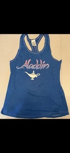 Disney’s Aladdin Women’s Blue Racerback Tank Top Size Small - Picture 1 of 2