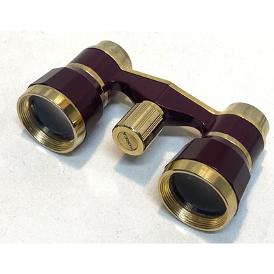 VINTAGE SWIFT PRINCESS 3X.25 OPERA GLASSES Burgundy AND GOLD # 813 BINOCULARS - Image 1 of 4