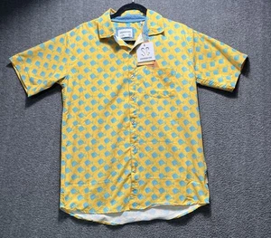 Sovereign Code Sz XL Men’s Shirt Yellow With Blue Fish New W/ Tags - Picture 1 of 9