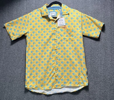 Sovereign Code Sz XL Men’s Shirt Yellow With Blue Fish New W/ Tags - Image 1 of 4