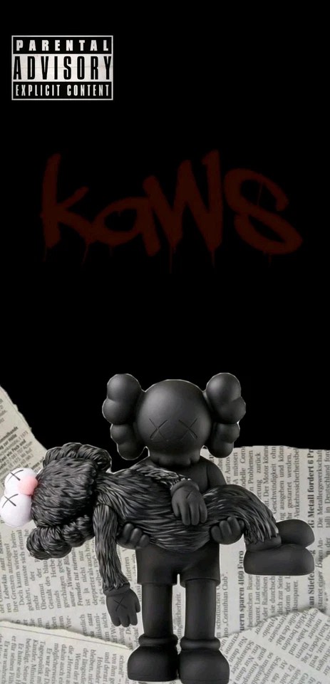 Arte en vidrio templado Kaws - Decoración de pared Kaws para el hogar, impresión de arte moderno Foto 1 de 1