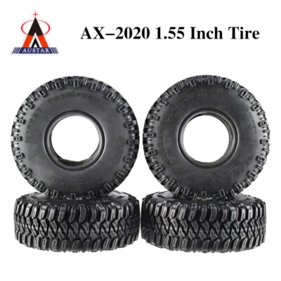 AUSTAR 4x 1.55" Soft Rubber Terrain Wheel Tires for RC Crawler for 1/10 Axial - Image 1 of 4
