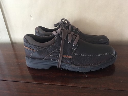 Scarpe casual Clarks uomo Senner Blvd Oxford pelle cioccolato 66247