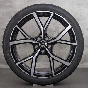 4 Jantes neuves 18'' pour VW look Estoril black polish Golf Eos Passat Tiguan - Imagen 1 de 1