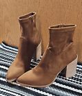 Steve Madden Viperr Ankle Boots Womens Size 6 M Cognac Msrp 120