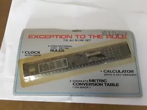 Vintage Conventional and Metric Ruler Calculator Clock Metric Conversion Table - Picture 1 of 7