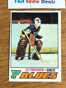 TOPPS NHL HOCKEY 1977-78 ED STANIOWSKI GOALIE CARD 54 ST. LOUIS BLUES EXCELLENT - Bild 1 von 2