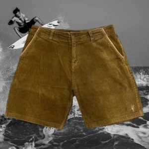 Pantaloncini da surf da uomo Toes On The Nose in velluto a coste marrone scuro pesante taglia 32 - Foto 1 di 10