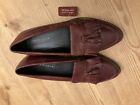 WOMENS LEATHER NEW LOOK LOAFER, BN, OXBLOOD COLOUR, TASSEL DETAIL, SIZE 4