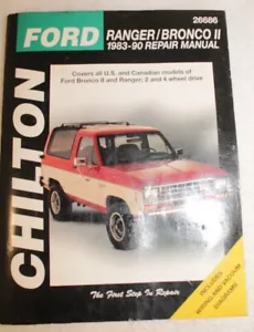 CHILTON FORD RANGER/BRONCO II 1983-90 REPAIR MANUAL #26686 - Picture 1 of 6