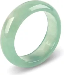 Natürlicher A Klasse Jade Band Burma Jade Ring für Damen Herren, Myanmar Jadeit Schmuck - Bild 1 von 76